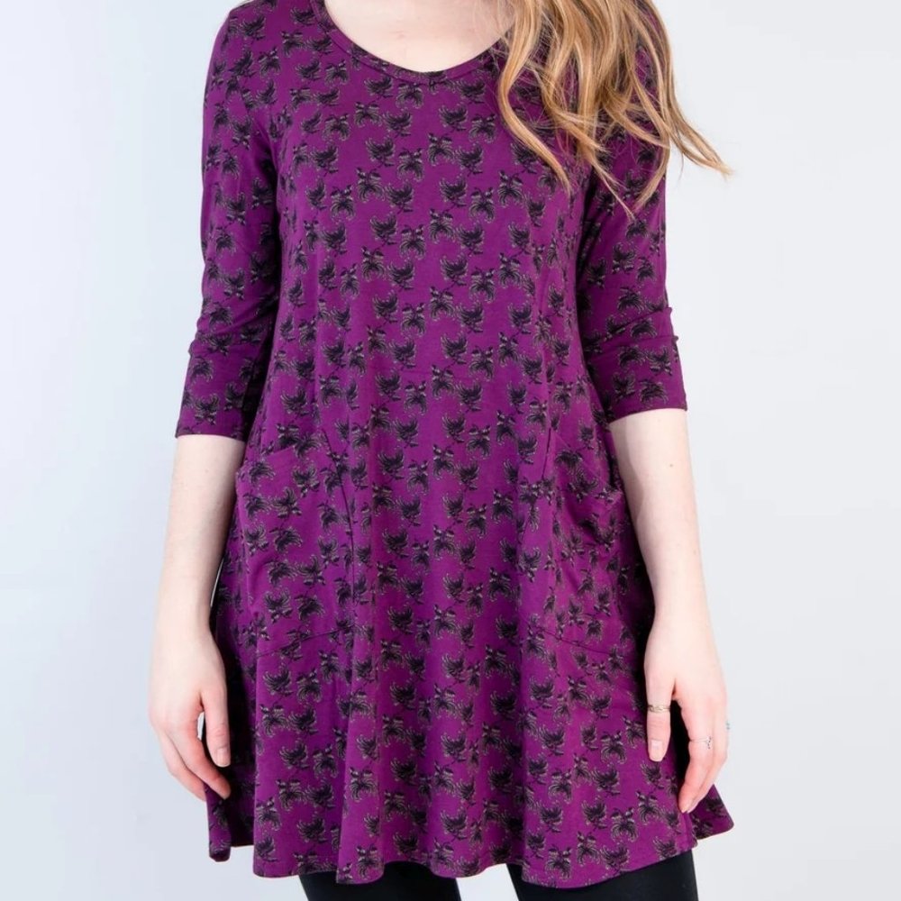 Blue Sky Clothing Veronica Tunic - Orchid Mums 4X